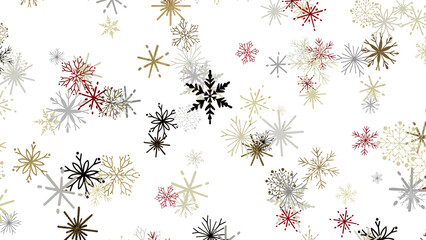 Festive Snowstorm: Magnificent 3D Illustration Showcasing Falling Christmas Snowflakes