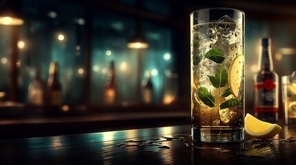 Iced Tea Cocktail Bar Drink Recipe.