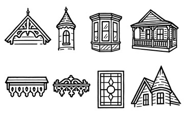 Fototapeta premium Victorian Architectural Icons