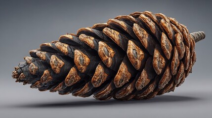 Large Pine Cone with Autumn, Nature, and Macro. (1)