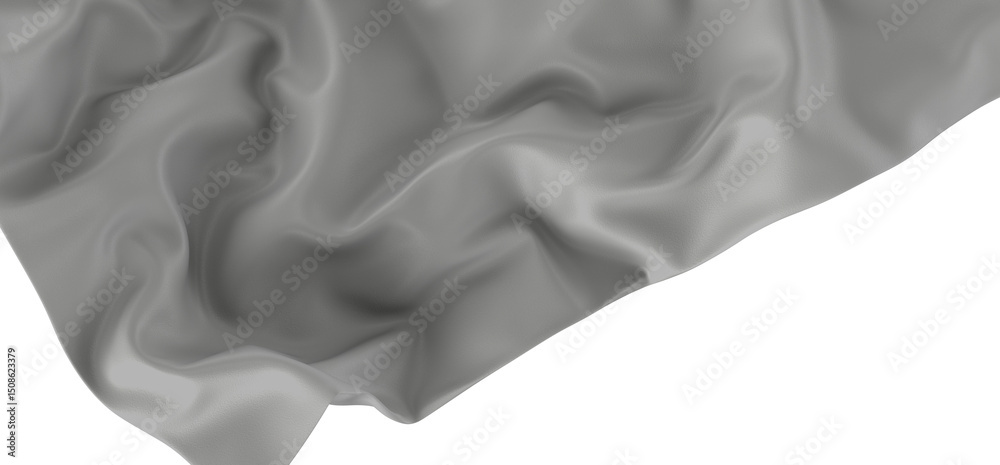 Fototapete close-up of a white fabric with soft folds and creases. the abstract texture creates a smooth and el