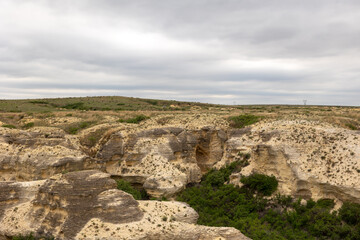 little Jerusalem badlands state park in Kansas very beautiful
