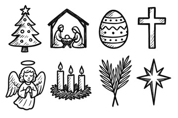 Hand-Drawn Holiday Icons