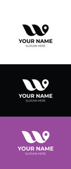 latter W and location pin logo 