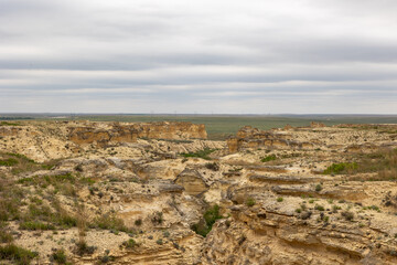 little Jerusalem badlands state park in Kansas very beautiful