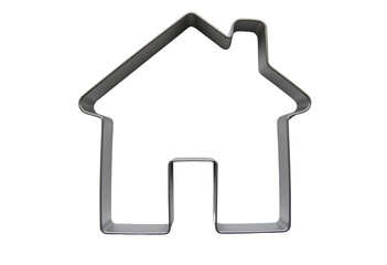 House Shaped Cookie Cutter Isolated - Home Baking and Real Estate Concept