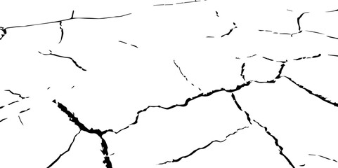  Close-up abstract vector illustration of a network of dark, irregular cracks against a solid black background, resembling a dry, fractured surface.