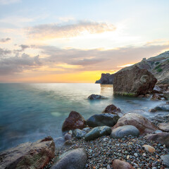 Amazing seascape during sunset.