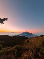 Cloudy Mountain Scenery Highland