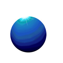 blue glass ball