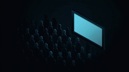 Black screen with glowing puppet silhouettes, Digital Puppet Master