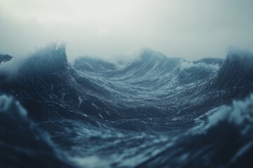 big wave ocean 3d by generative ai