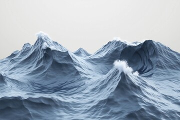 big wave ocean 3d by generative ai