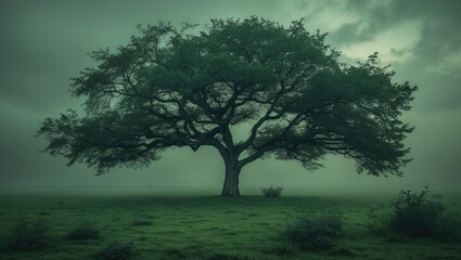 A tree, Green Isolate