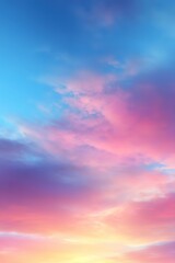 Vibrant Sunset Sky With Pastel Colors