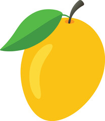 Mango Vector Illustration with Flat Colors.