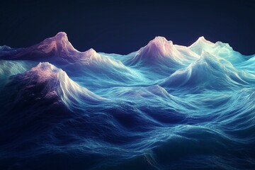 big wave ocean 3d by generative ai