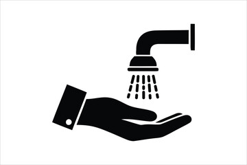 Hand washing station icon vector illustration for personal hygiene needs