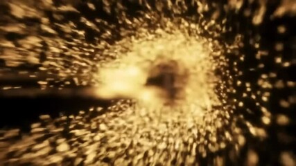 Golden Light Particle Burst Background Abstract energy motion graphics featuring shimmering gold particles ideal for cinematic visual effects and broadcast design projects. - Powered by Adobe