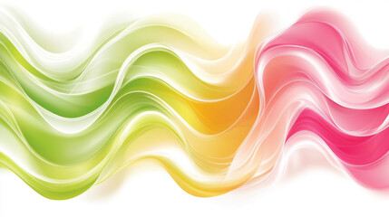 Vibrant flowing wave background in pastel and neon colors with abstract curves and dynamic textures


