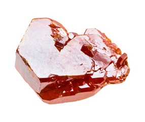 unpolished vanadinite crystal mineral isolated