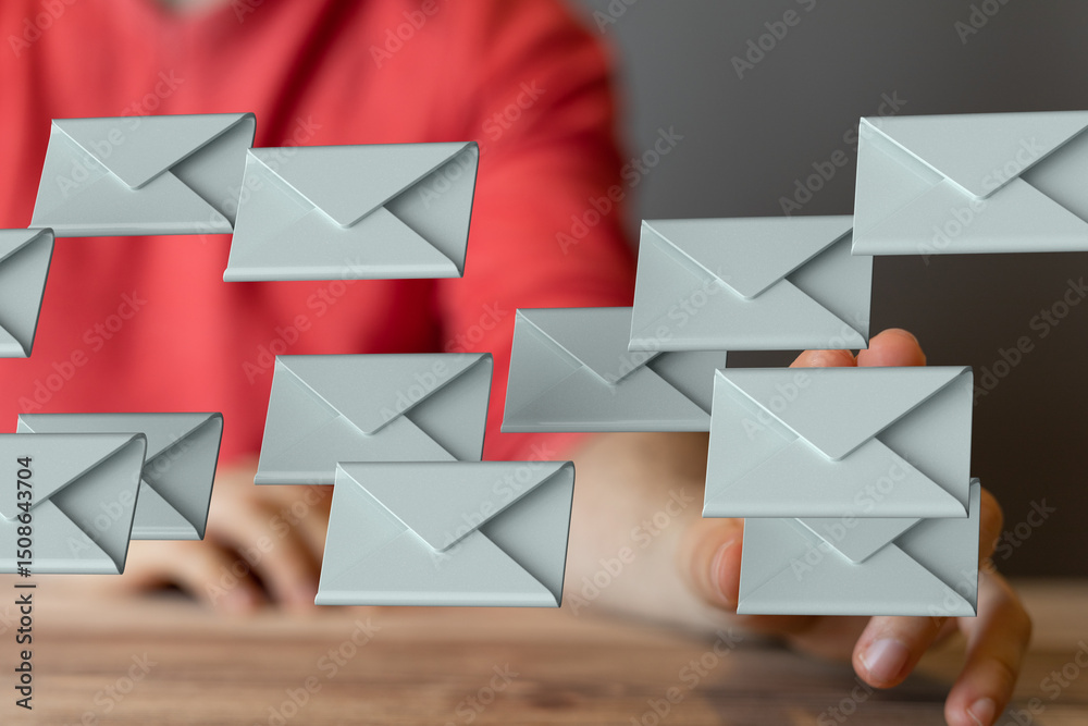Leinwandbilder Overwhelmed by emails?  Tips and strategies for efficient inbox management.