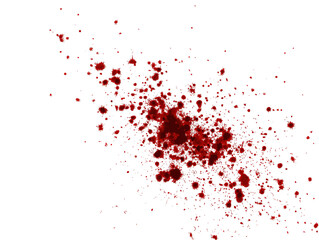 Splattered Red Paint On Transparent Background Isolated Artistic Rendering Graphic Design