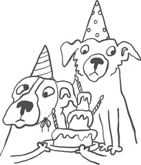 Quirky Dog Sketches – Funny Hand Drawn Doodle Characters