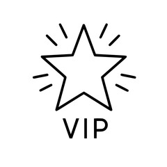 Obraz premium Shining Star VIP Access Exclusive Membership Icon