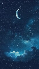 Galaxy space moon astronomy.