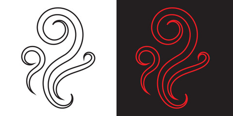 Smoke steam icon . Vector illustration. EPS 10/AI