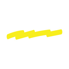Yellow Zigzag Underline Stroke