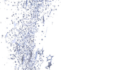 Sparkling silver stars on white. Perfect for holidays, celebrations, and magical designs.