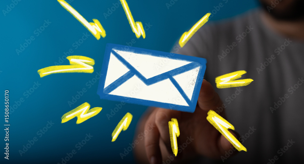 Aufkleber Quick email alerts. Never miss crucial messages again. Boost productivity with instant notifications.