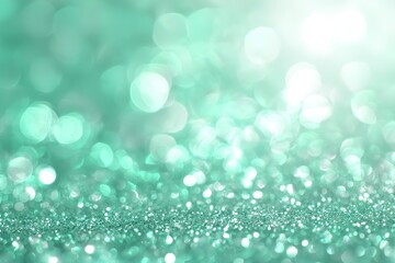 Fototapeta premium Teal Glitter Bokeh Background