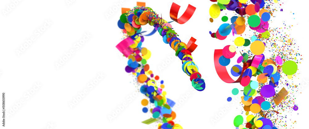 Poster Colorful Abstract Art with a Black Background