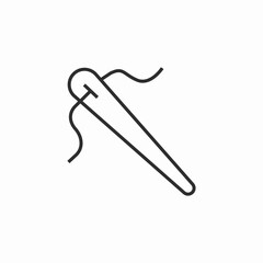 Fototapeta premium needle thread icon sign vector