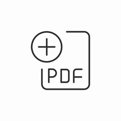 Fototapeta premium plus add pdf file icon sign vector