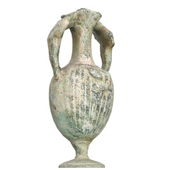 3D rendering illustration of an ancient double handled amphora
