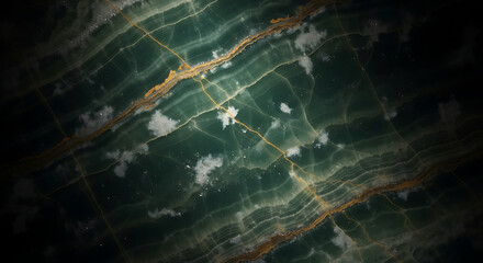Obraz premium Green onyx marble texture with gold veins, surface background. High quality photo