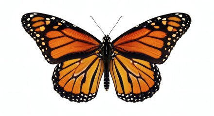 Obraz premium Monarch Butterfly Isolated on White