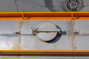 Closed Reservoir Cover at Water Tanker Truck Transportation