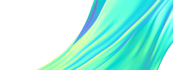 Abstract Turquoise Flowing Fabric