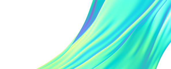 Abstract Turquoise Flowing Fabric