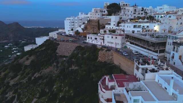 Aerial view of Moj&aacute;car, Almer&iacute;a province, Andalusia, Spain