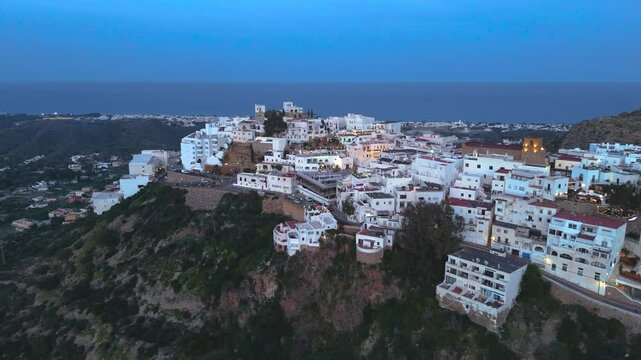 Aerial view of Moj&aacute;car, Almer&iacute;a province, Andalusia, Spain