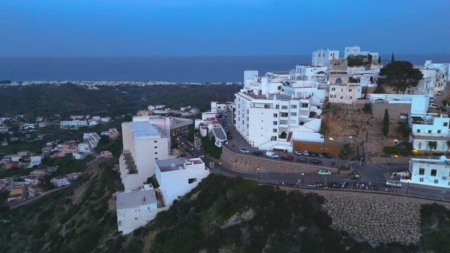 Aerial view of Moj&aacute;car, Almer&iacute;a province, Andalusia, Spain