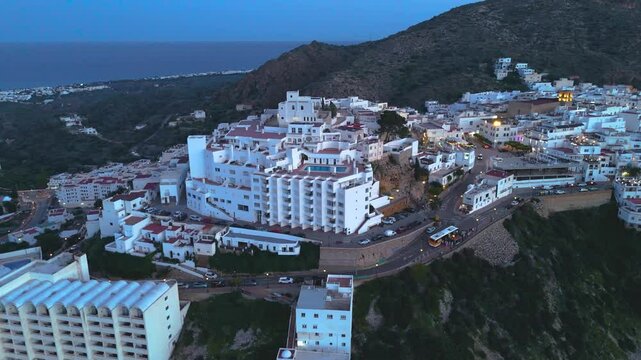 Aerial view of Moj&aacute;car, Almer&iacute;a province, Andalusia, Spain