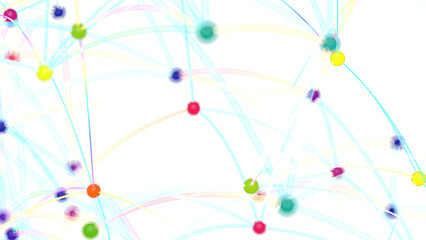 Abstract Colorful Network Connections