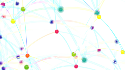 Abstract Colorful Network Connections